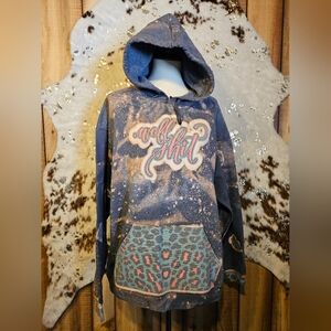 Blue and Pink Graphic Hoodie